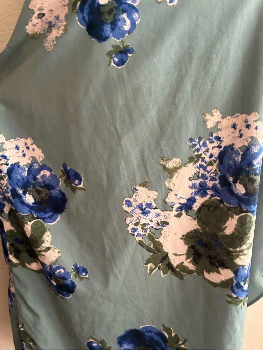 Free People Intimately Cascades Floral Chiffon Mini Slip Dress Slate Blue L